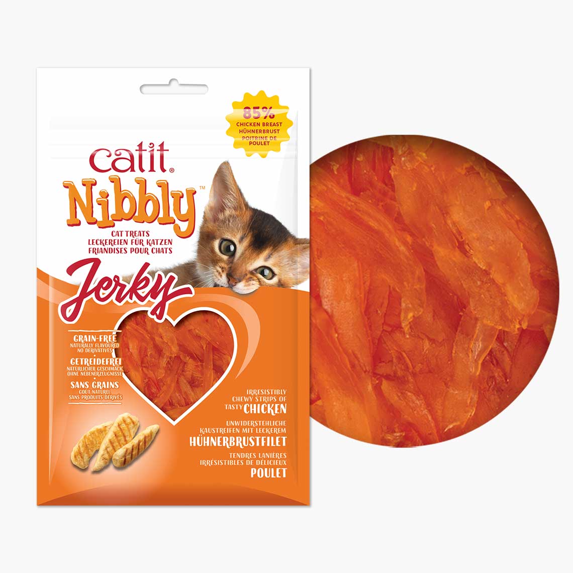 Friandises pour chat Jerky - Catit Nibbly - Poulet