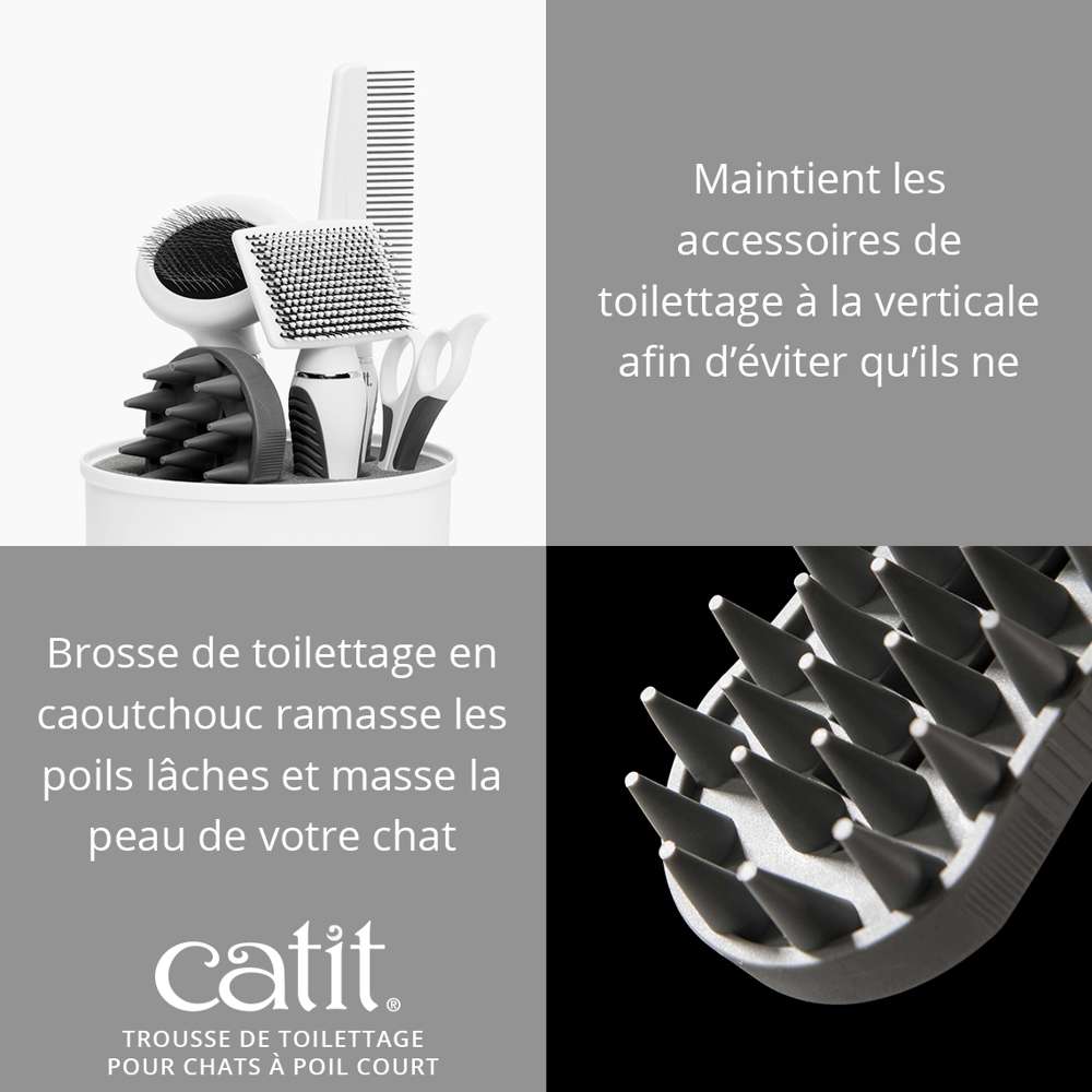 Trousse de toilettage pour chat à poils courts - Catit
