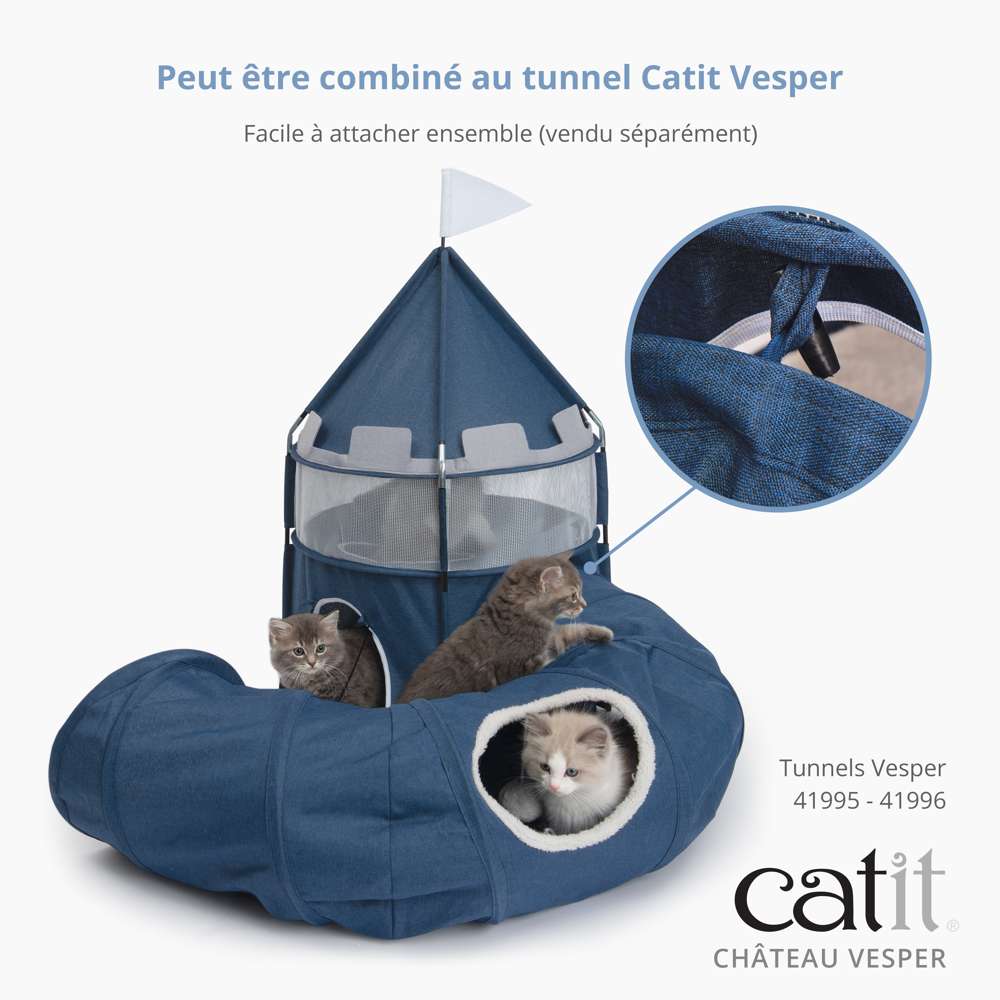 Château en tissu Catit Vesper, espace de repos et de jeu pour les chats.