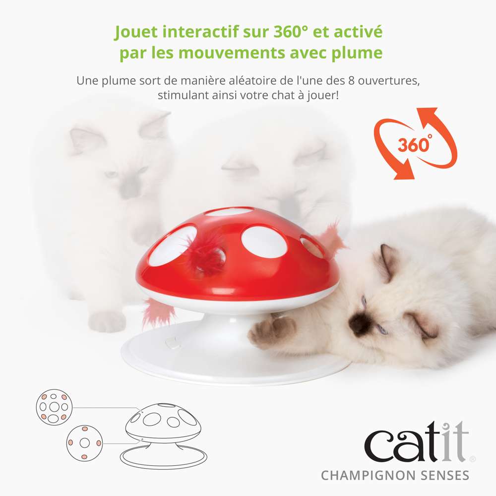 Jouet Champignon interactif pour chat - Catit Senses