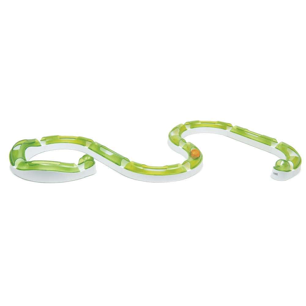 Plusieurs rails de jeu « Catit Senses » peuvent ainsi être assemblés pour former un très long rail de jeu.