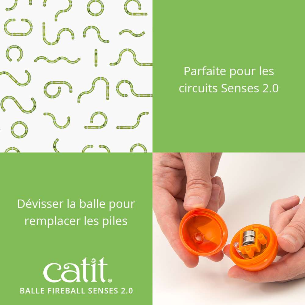 Jouet balle lumineuse pour chat Fireball - Catit Senses