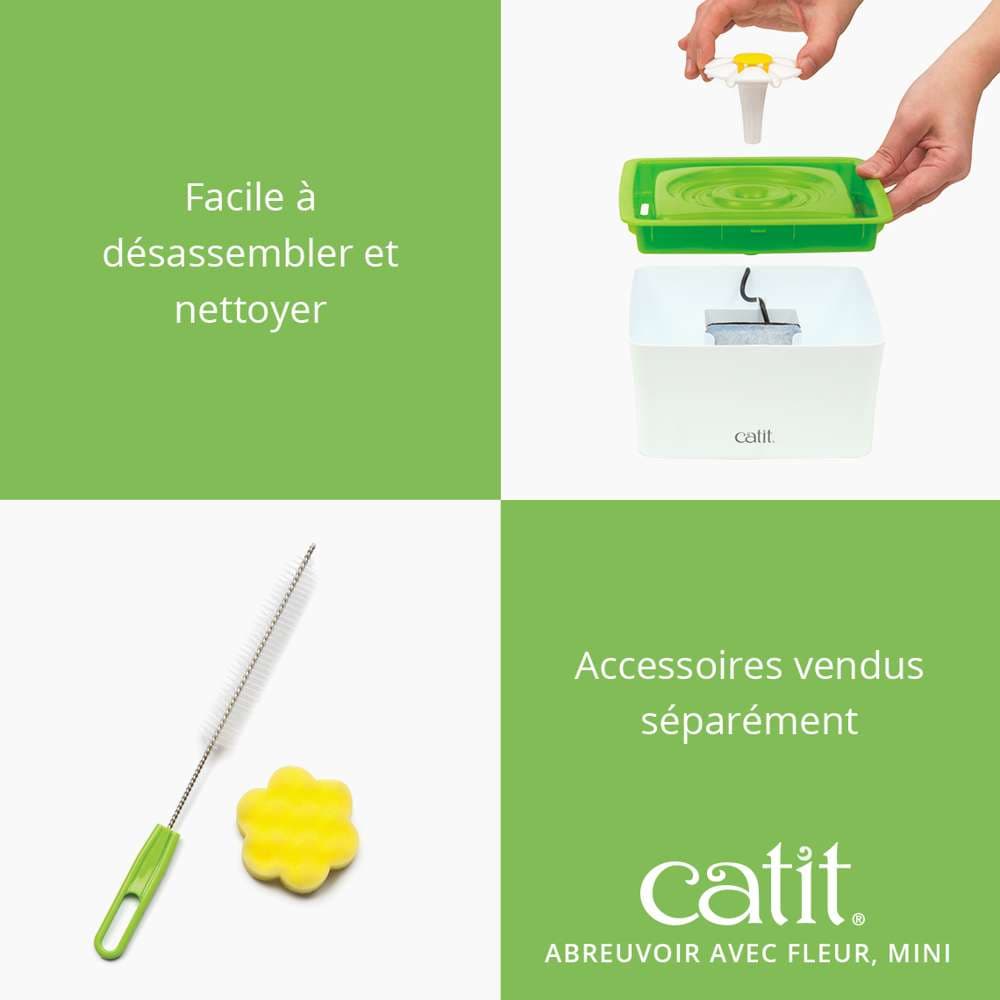 Fontaine à eau pour chat avec Fleur - Format mini - Catit