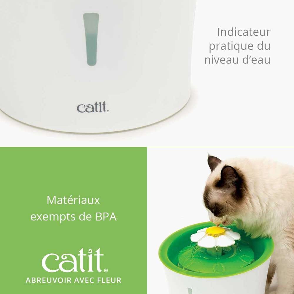 Fontaine à eau pour chat avec Fleur - Catit