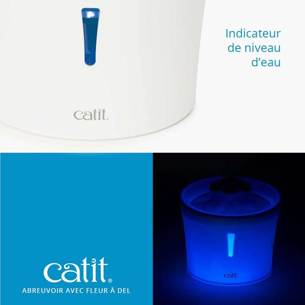 Fontaine à eau pour chat avec Fleur et LED - Catit