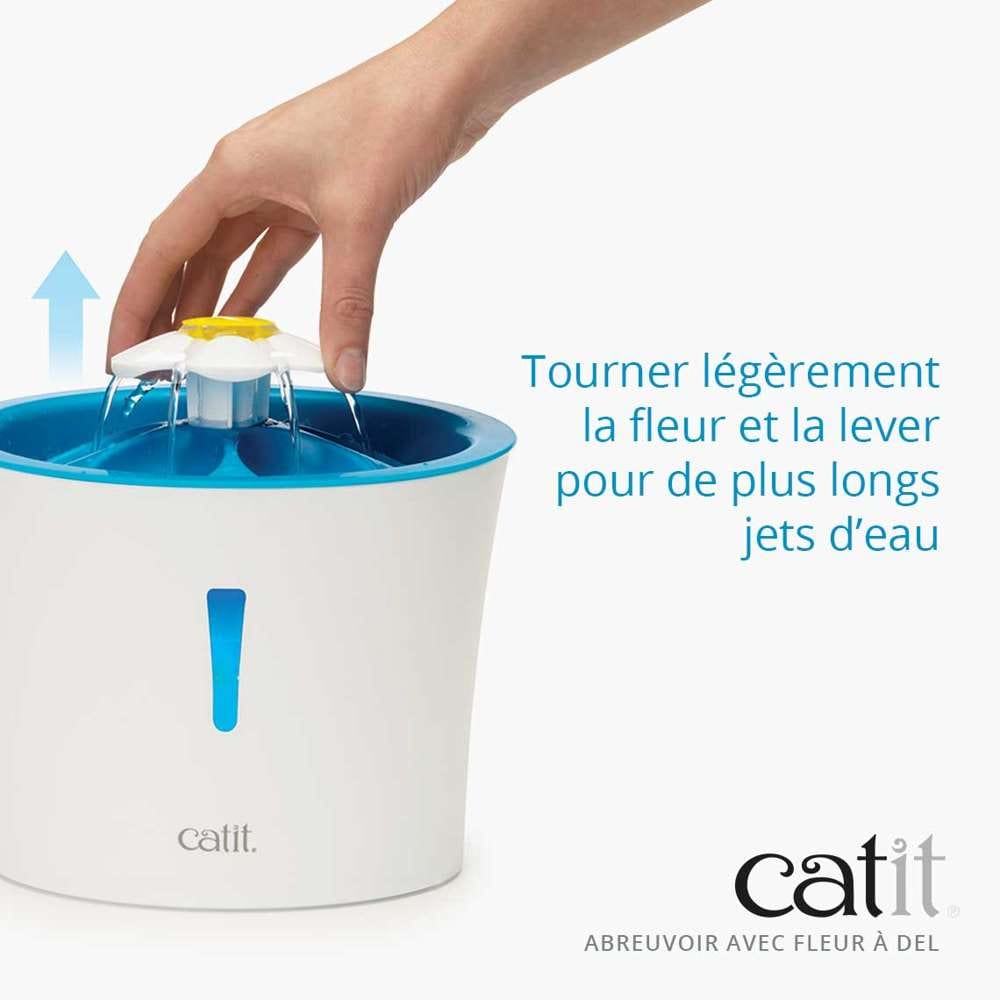 Fontaine à eau pour chat avec Fleur et LED - Catit