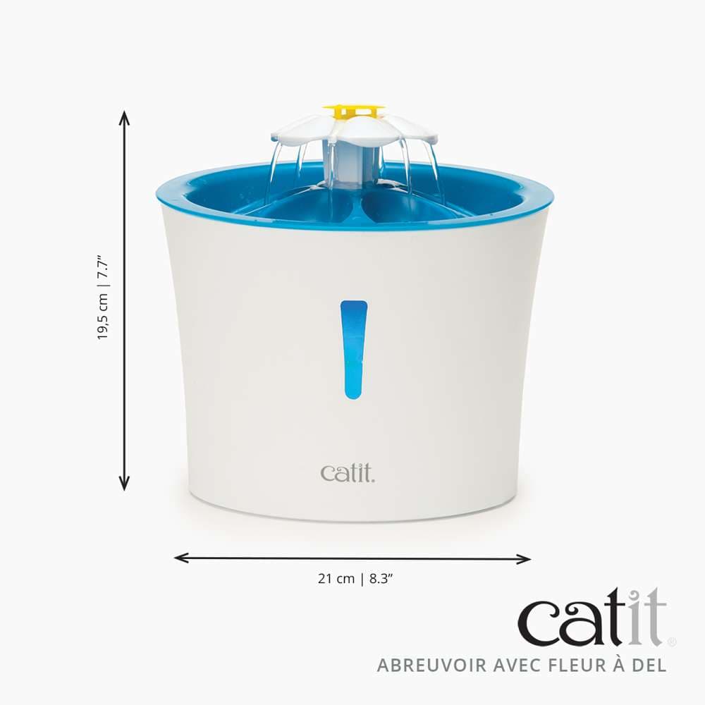 Fontaine à eau pour chat avec Fleur et LED - Catit