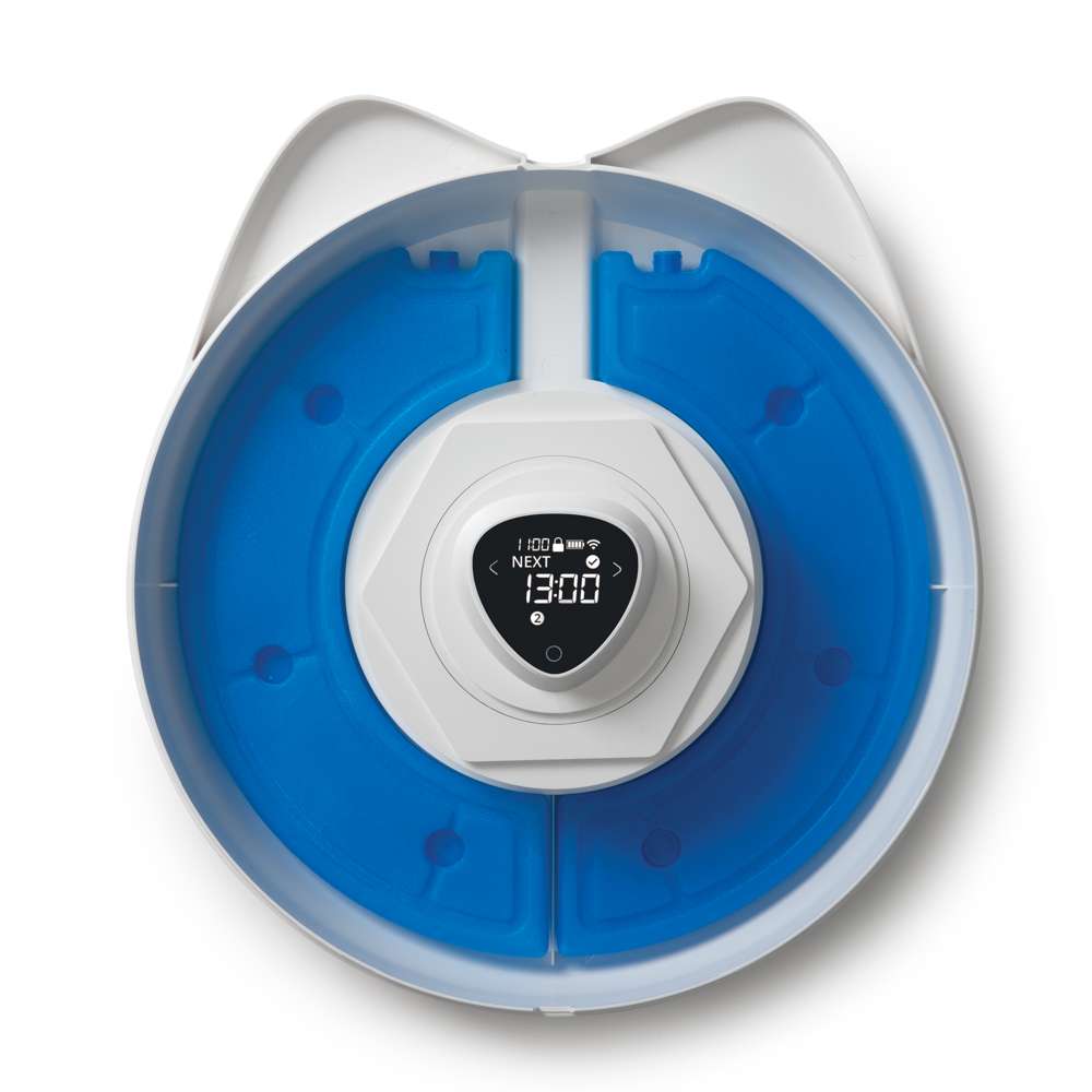 Distributeur automatique Catit PIXI Smart 6 repas, programmable et pratique pour chats.