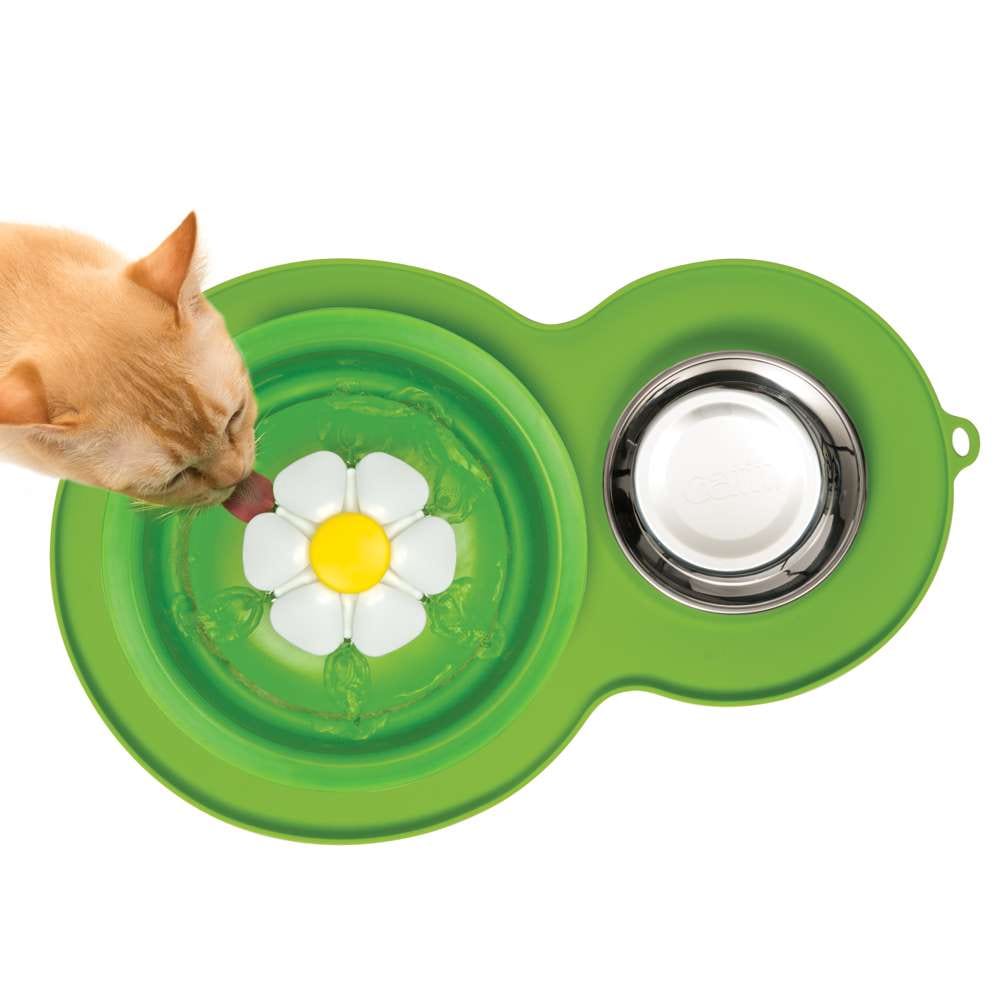 Tapis de protection pour fontaine - En silicone - Avec gamelle incluse - Catit
