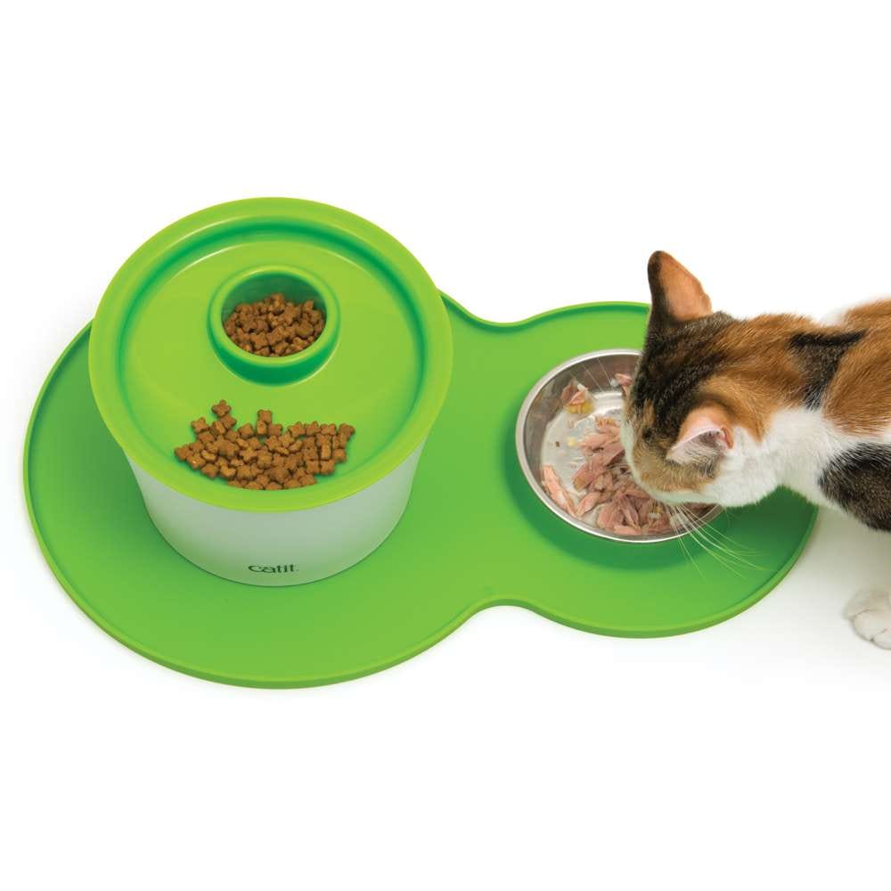 Tapis de protection pour fontaine - En silicone - Avec gamelle incluse - Catit