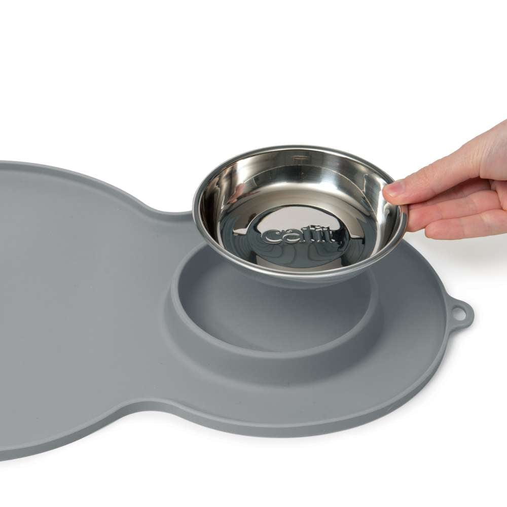 Tapis de protection pour fontaine - En silicone - Avec gamelle incluse - Catit
