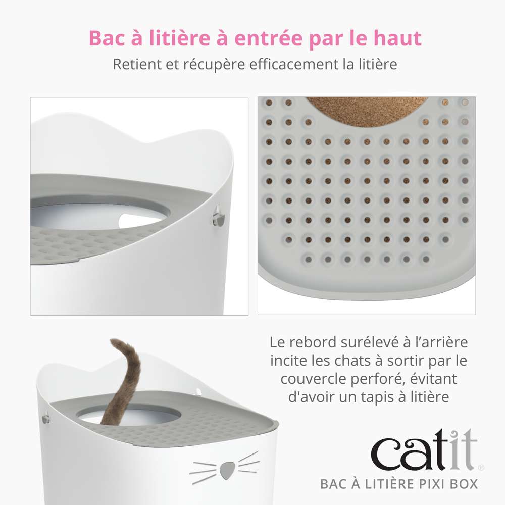 Bac à litière pour chat avec entrée par le haut - Catit Pixi