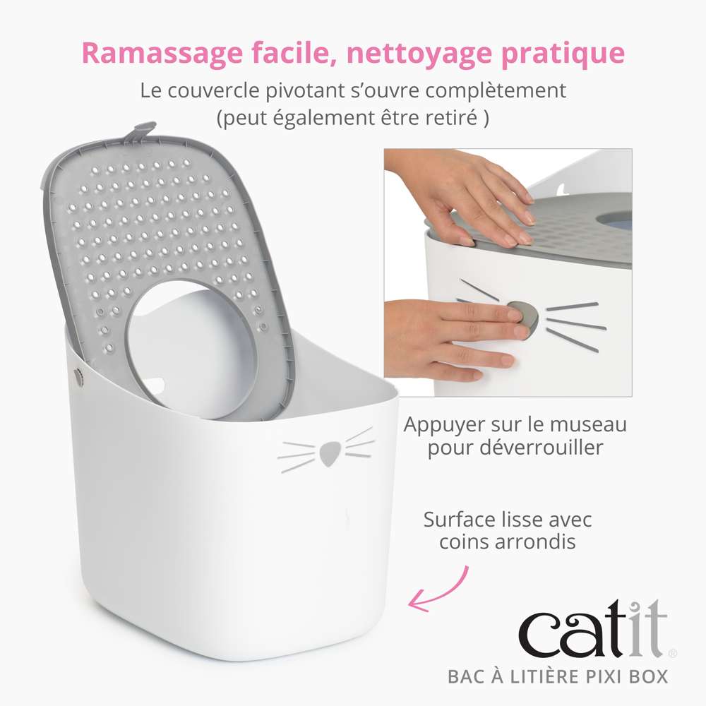 Bac à litière pour chat avec entrée par le haut - Catit Pixi