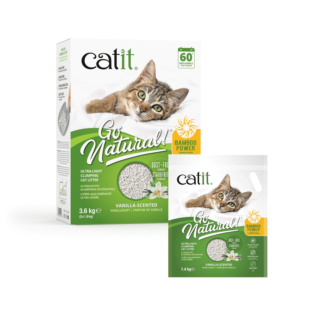 Litière agglomérante pour chat en bambou - Catit Go Natural