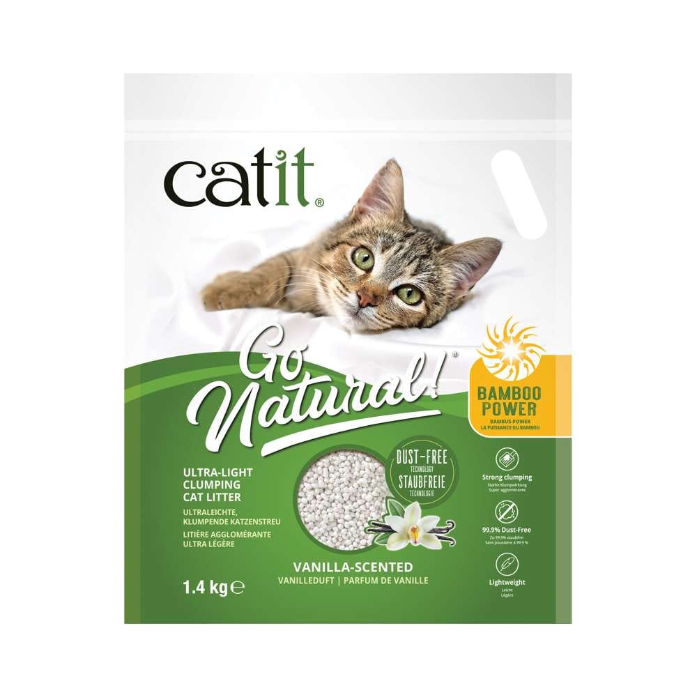Litière agglomérante pour chat en bambou - Catit Go Natural