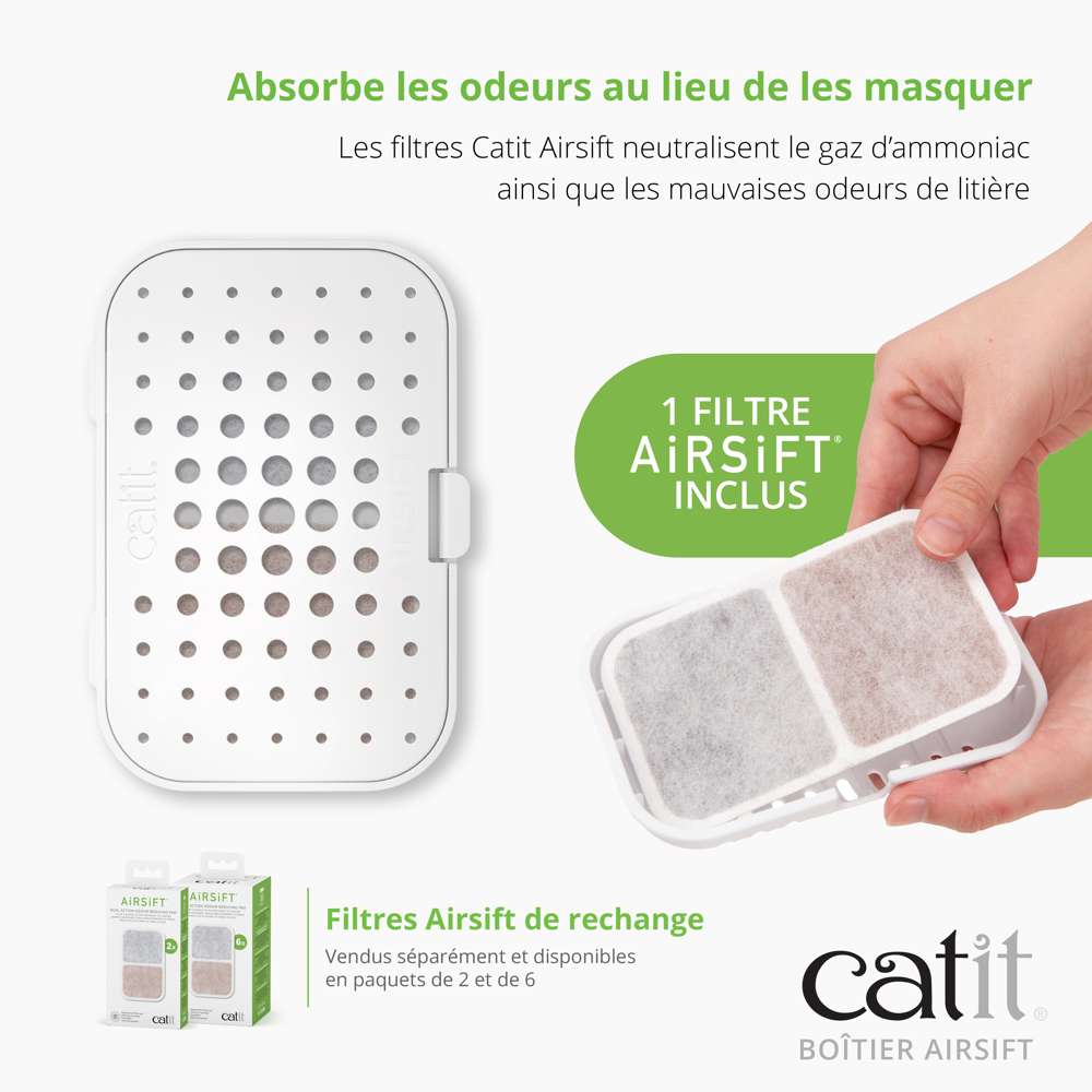 Boîtier pour filtres - Pour bac à litière - Catit Airsift