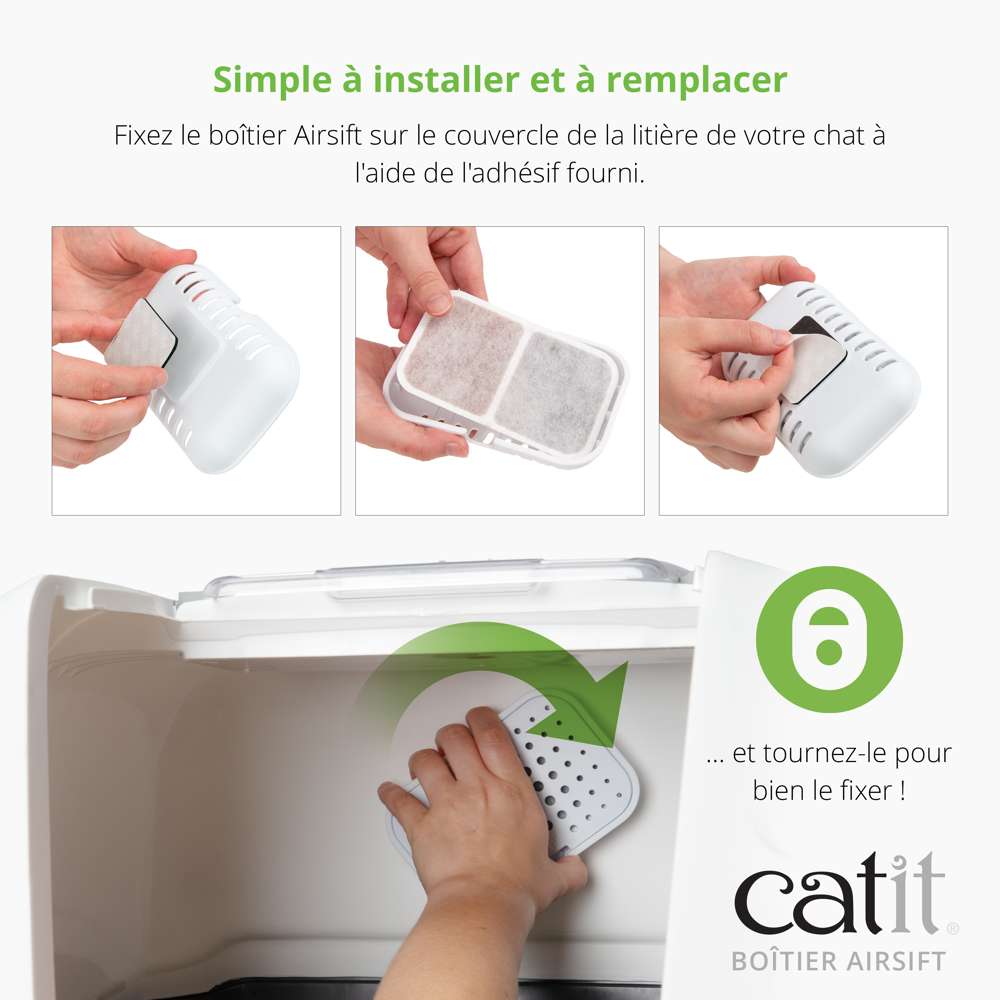 Boîtier pour filtres - Pour bac à litière - Catit Airsift