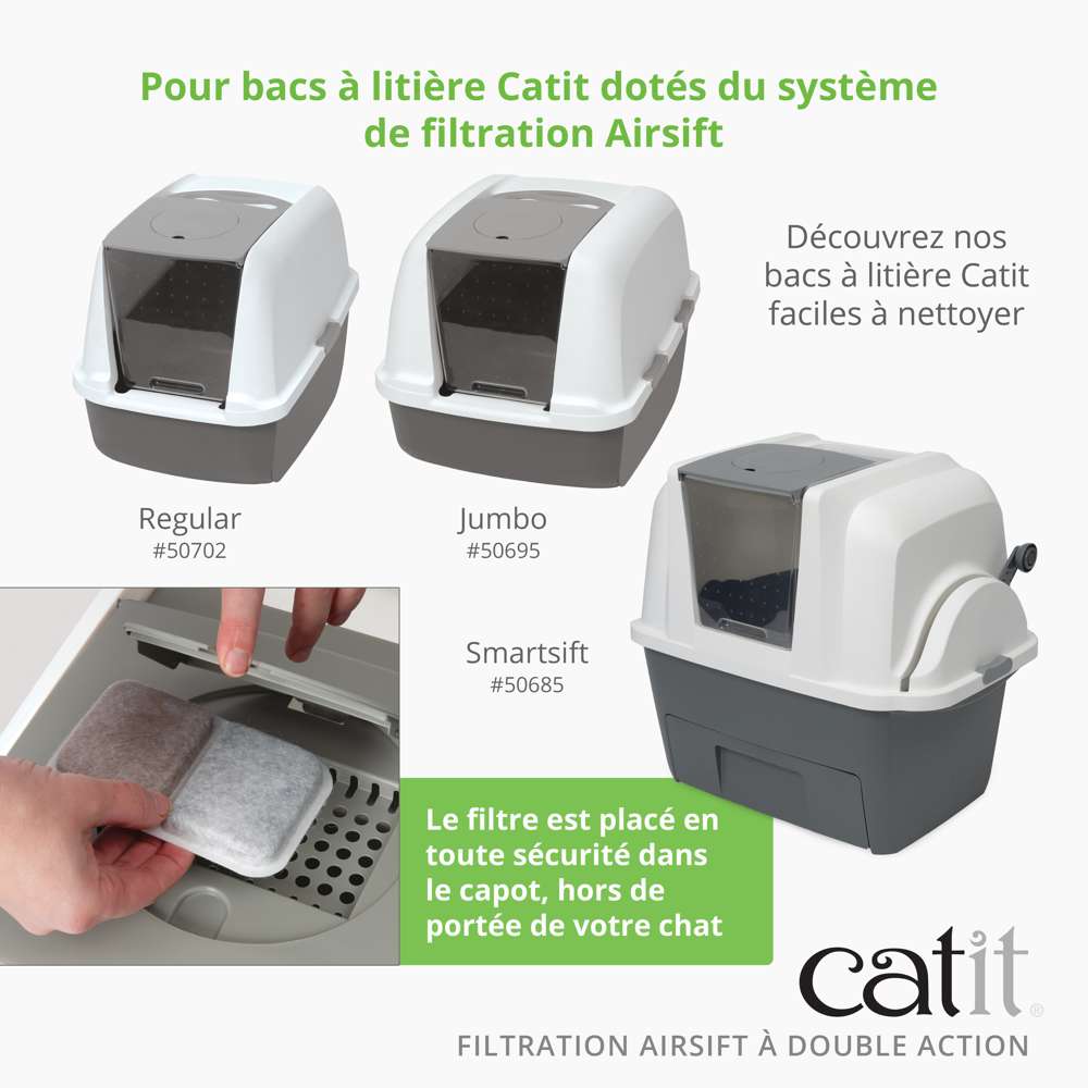 Filtres double action pour bac à litière - Catit Airsift
