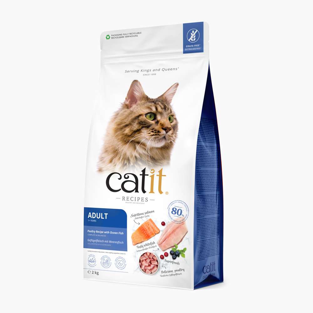 Croquettes pour chat adulte Poisson sans céréales - Catit Recipes