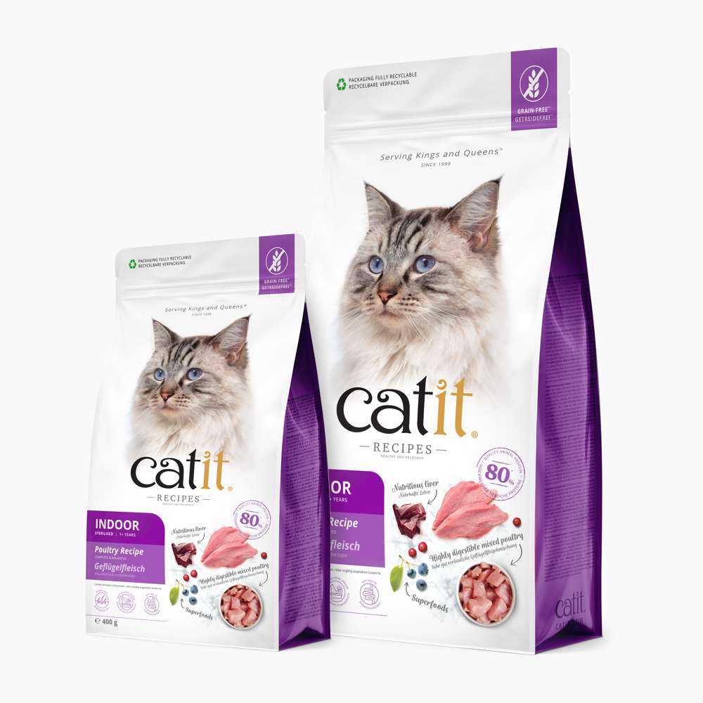 Croquettes pour chat stérilisé ou d'intérieur Volaille sans céréales - Catit Recipes