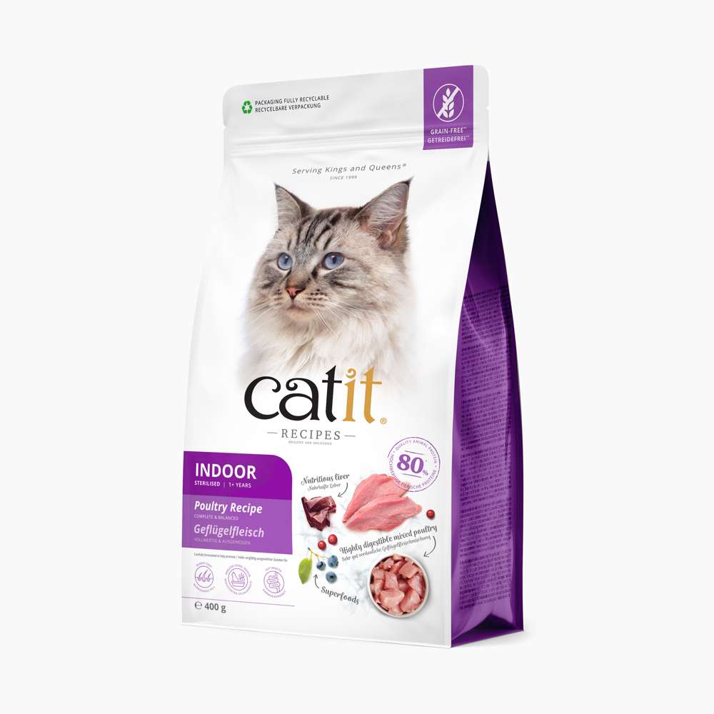 Croquettes pour chat stérilisé ou d'intérieur Volaille sans céréales - Catit Recipes
