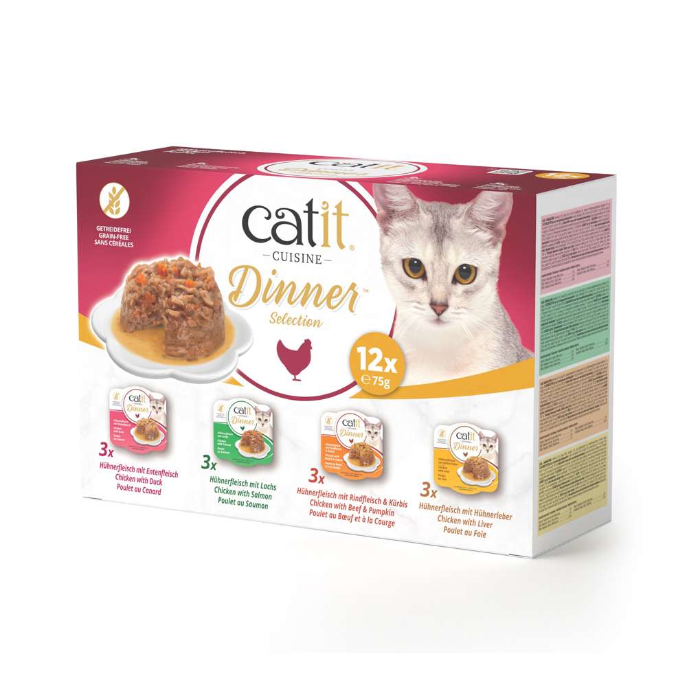 Multiplack Terrine pour chat - 12 x 75g - Catit Cuisine Dinner