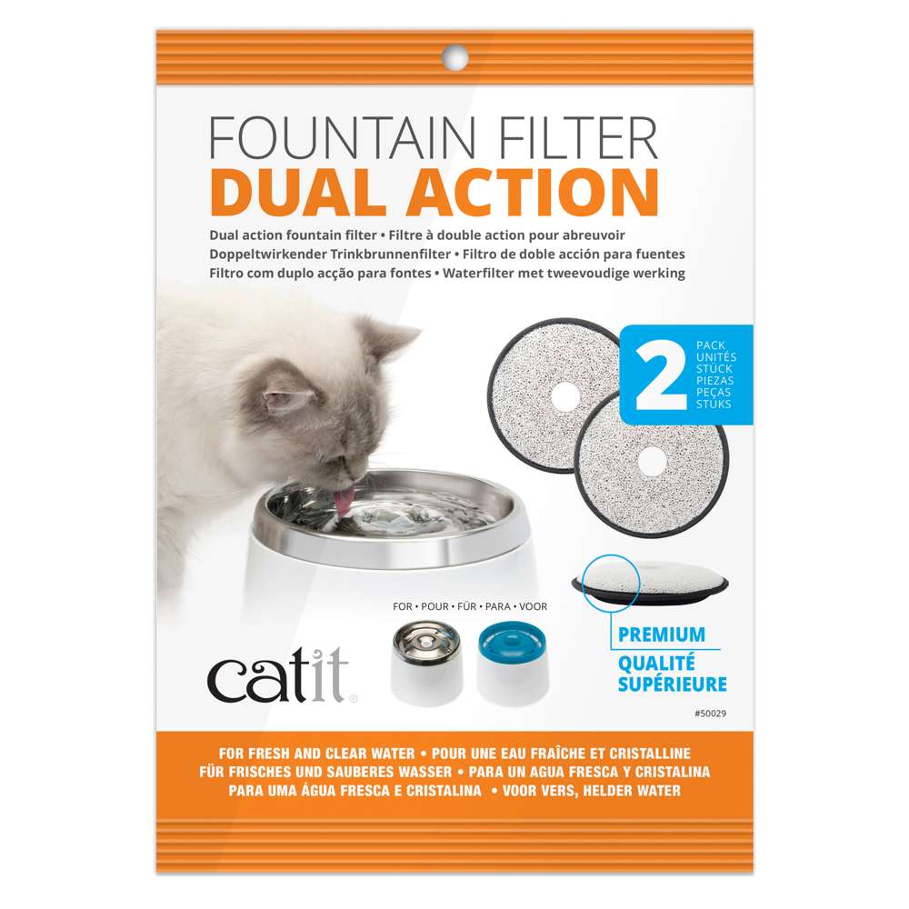 Filtre à double action pour fontaine à eau - paquet de 2 - Catit