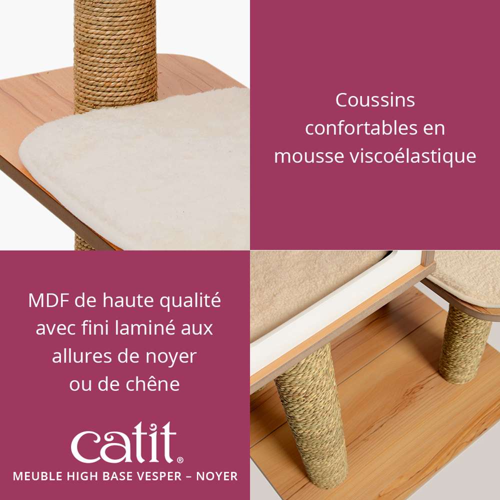 Arbre à chat High Base - Noyer - Catit Vesper