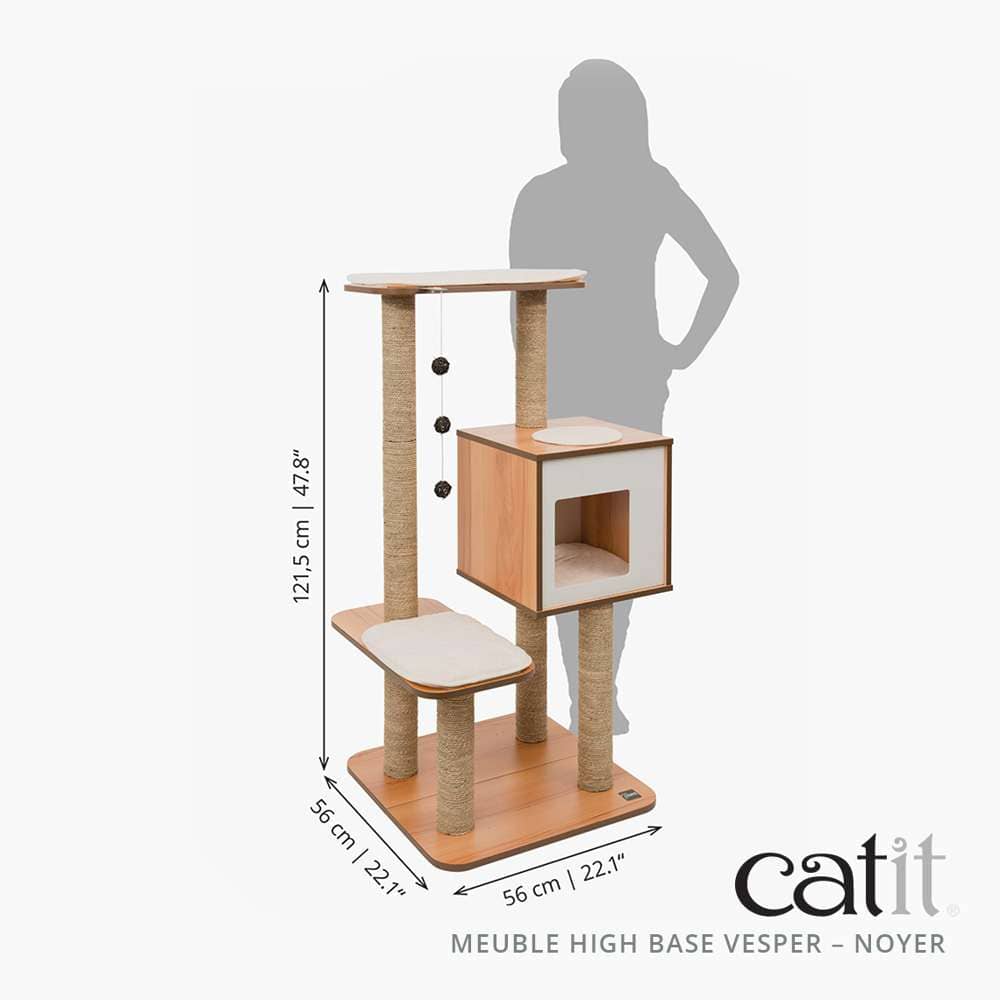 Arbre à chat High Base - Noyer - Catit Vesper