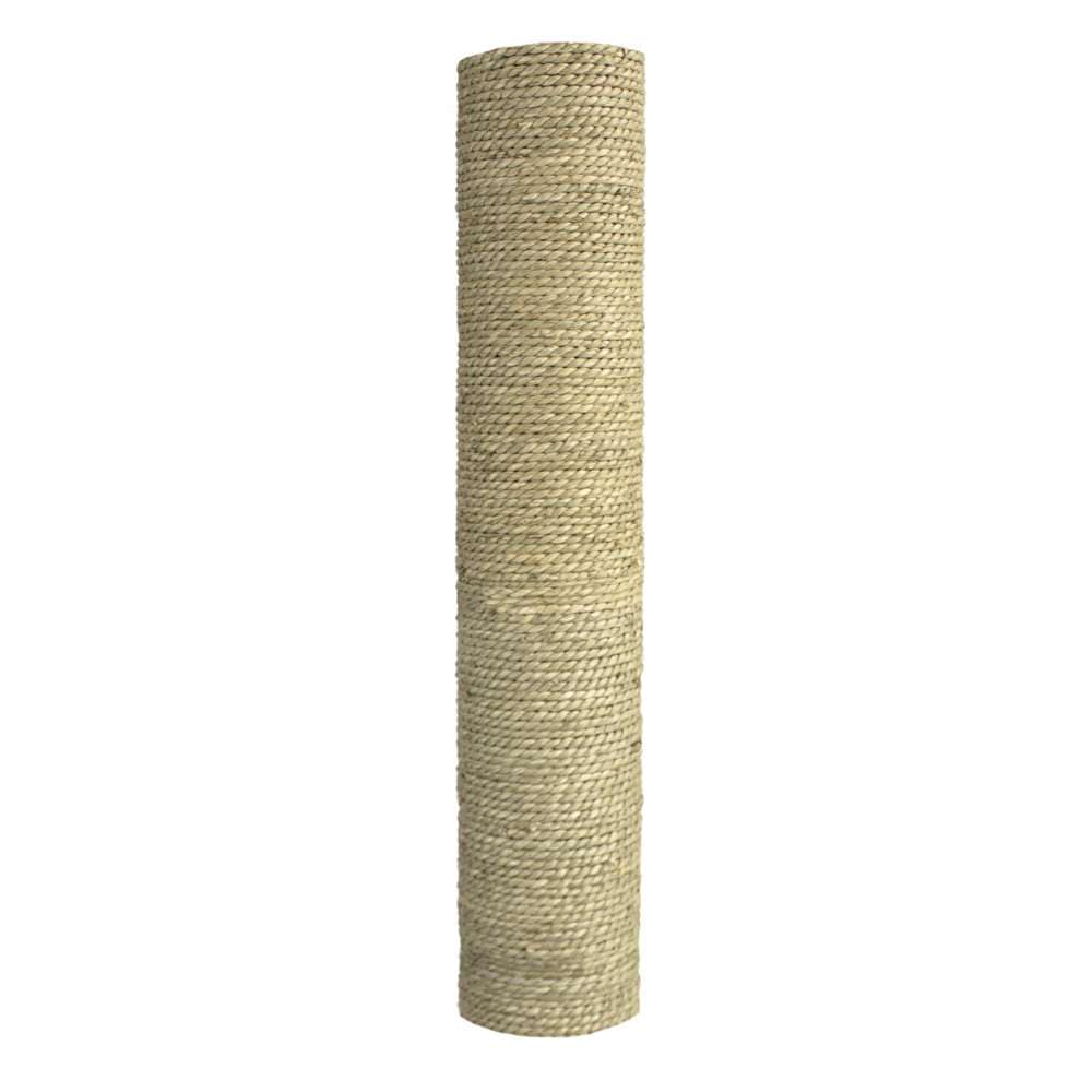 Poteau à griffer recouverte de corde en sisal naturelles de couleur beige, conçue comme pièce de remplacement pour arbre à chat.
