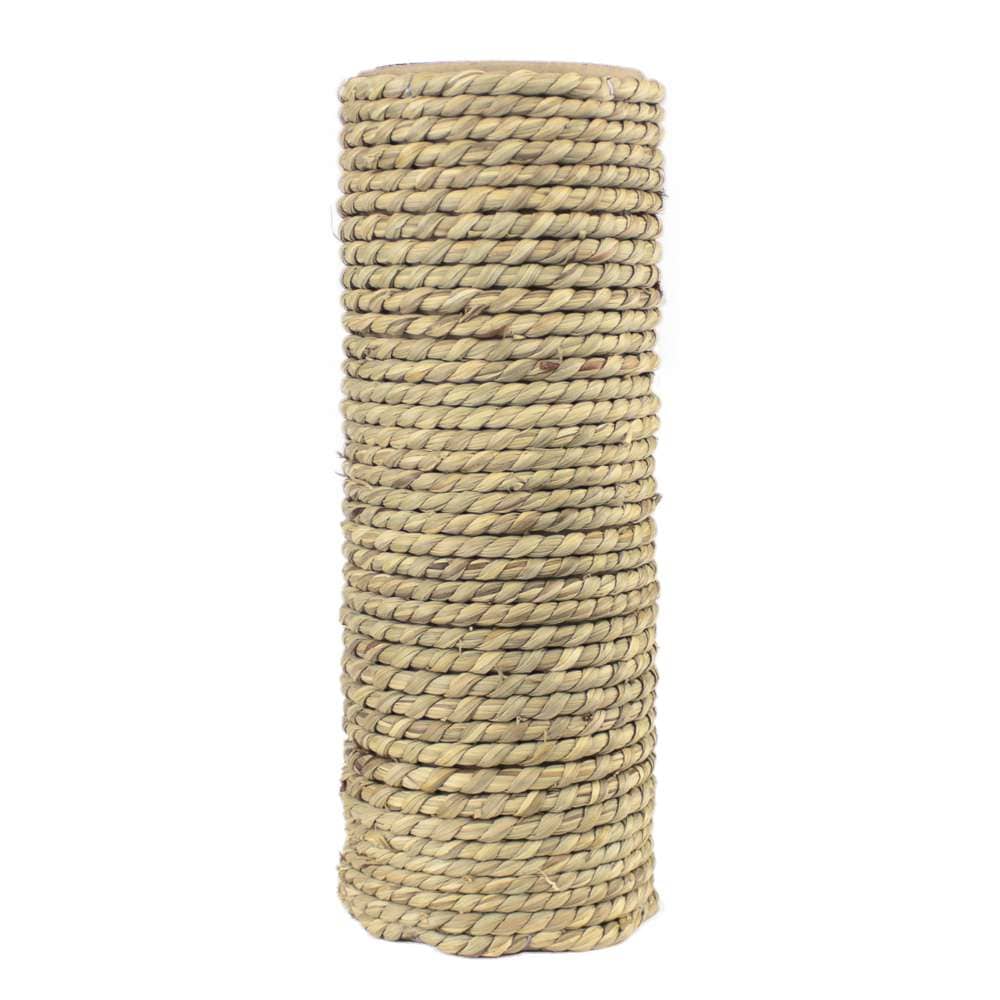 Poteau à griffer recouverte de sisal en fibres naturelles de couleur beige, conçue comme pièce de remplacement pour arbre à chat.