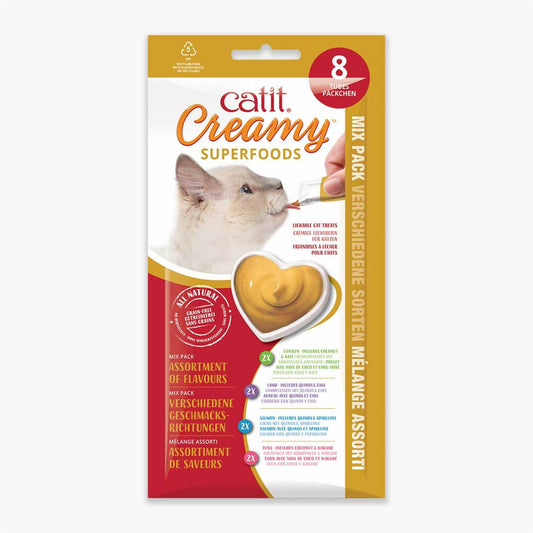 Friandises à lécher pour chat - Catit Creamy Superfoods - Paquet Mix