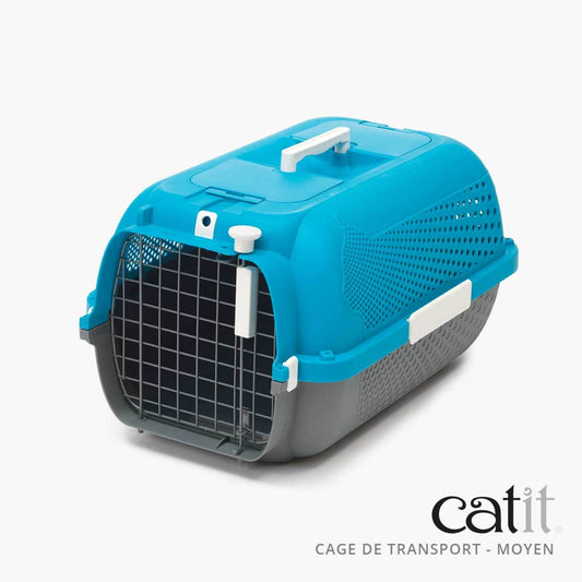 Caisse de transport pour chat - Catit - Moyen, Turquoise