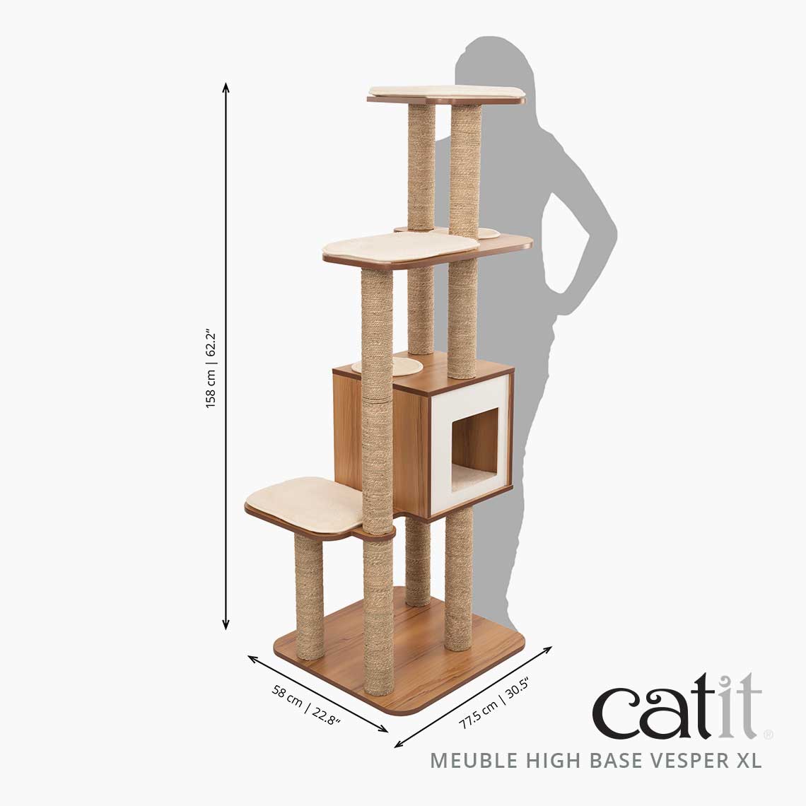 Arbre à chat High Base XL - Catit Vesper