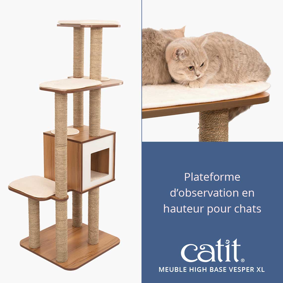 Arbre à chat High Base XL - Catit Vesper
