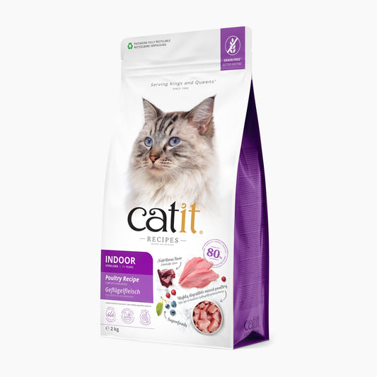 Croquettes chat stérilisé ou d'intérieur Volaille sans céréales - Catit Recipes - 2 kg