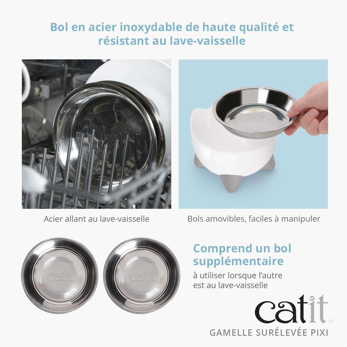 Gamelle surélevée pour chat - Catit Pixi