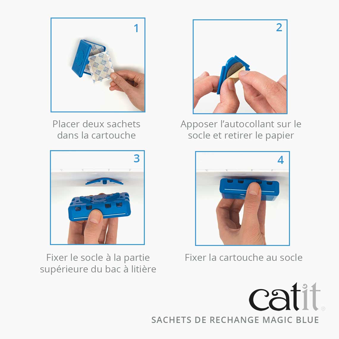 Filtres de rechange pour bac à litière - Catit Magic Blue