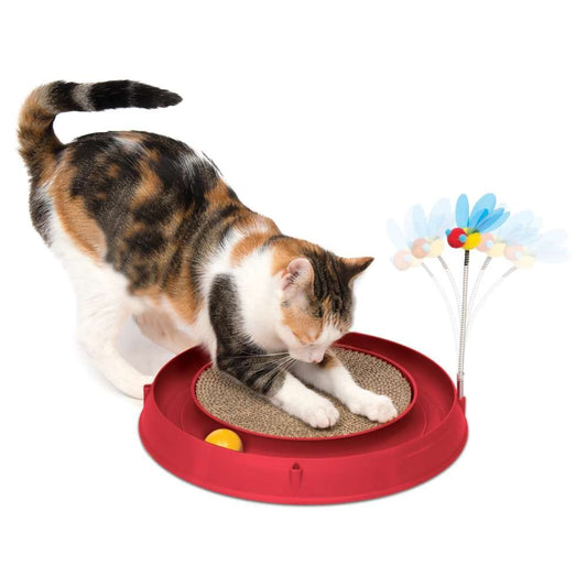 Circuit avec balle et planche à griffer pour chat - Catit