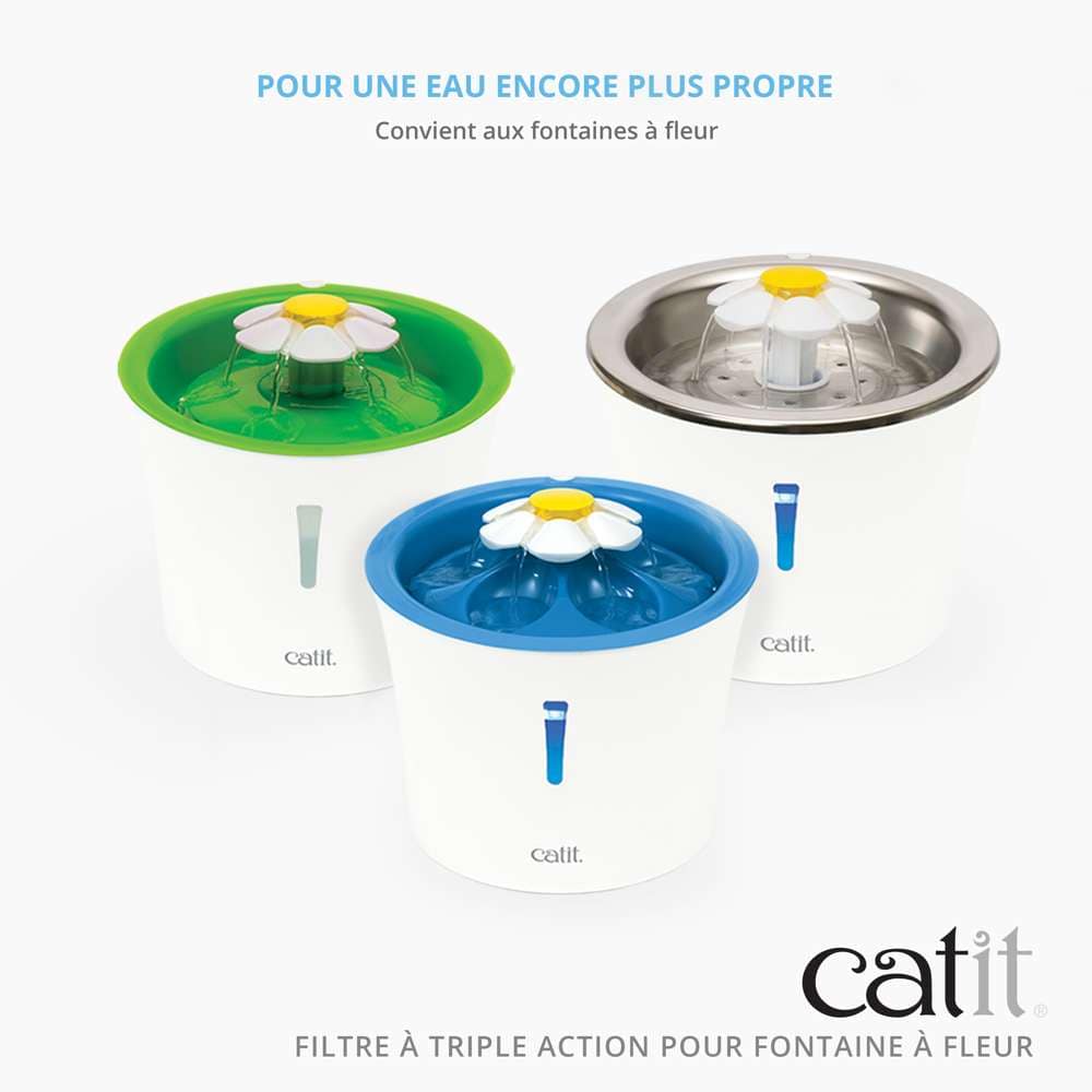Filtre triple action pour fontaine à eau pour chat avec Fleur - Catit