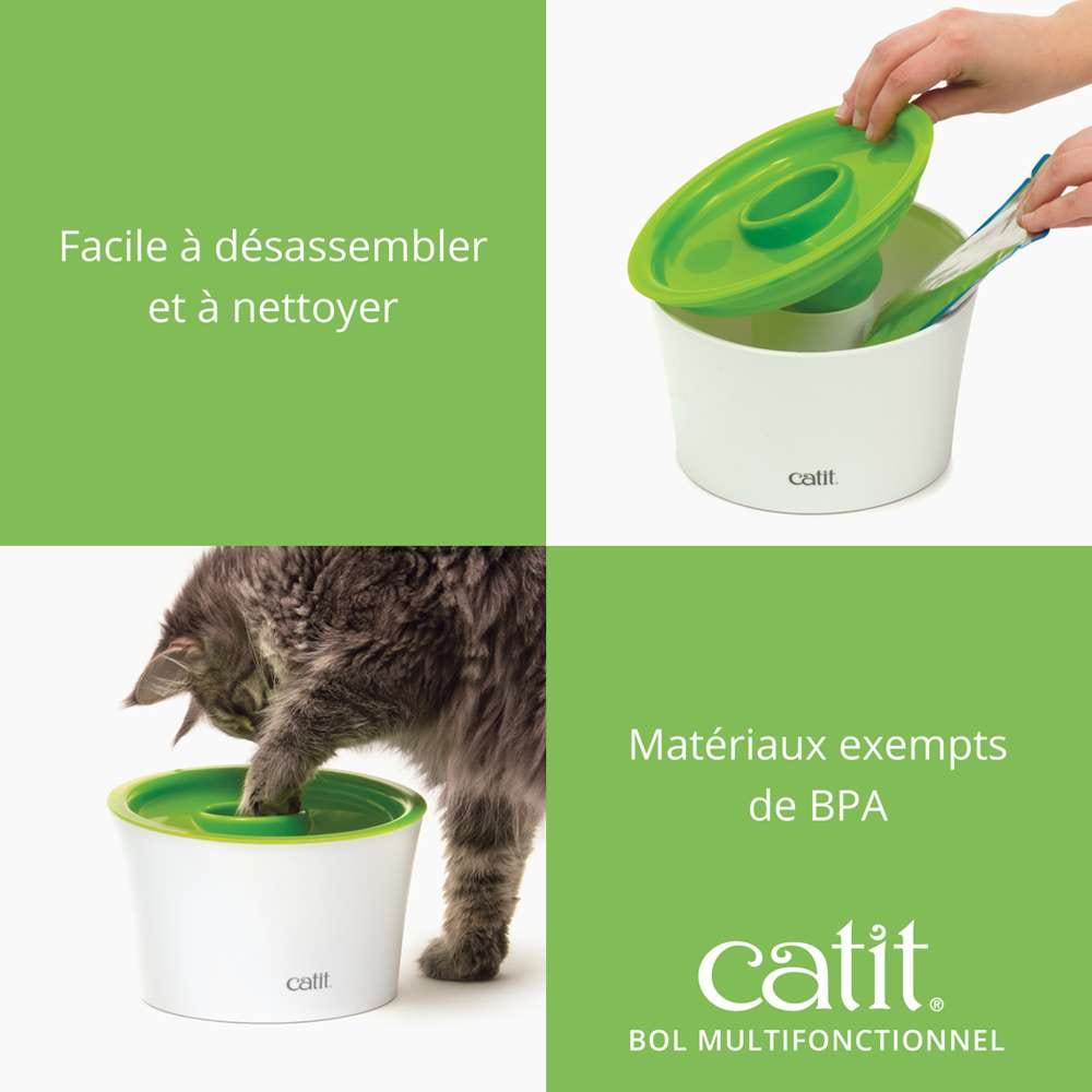 Gamelle multifonction pour chat - Catit