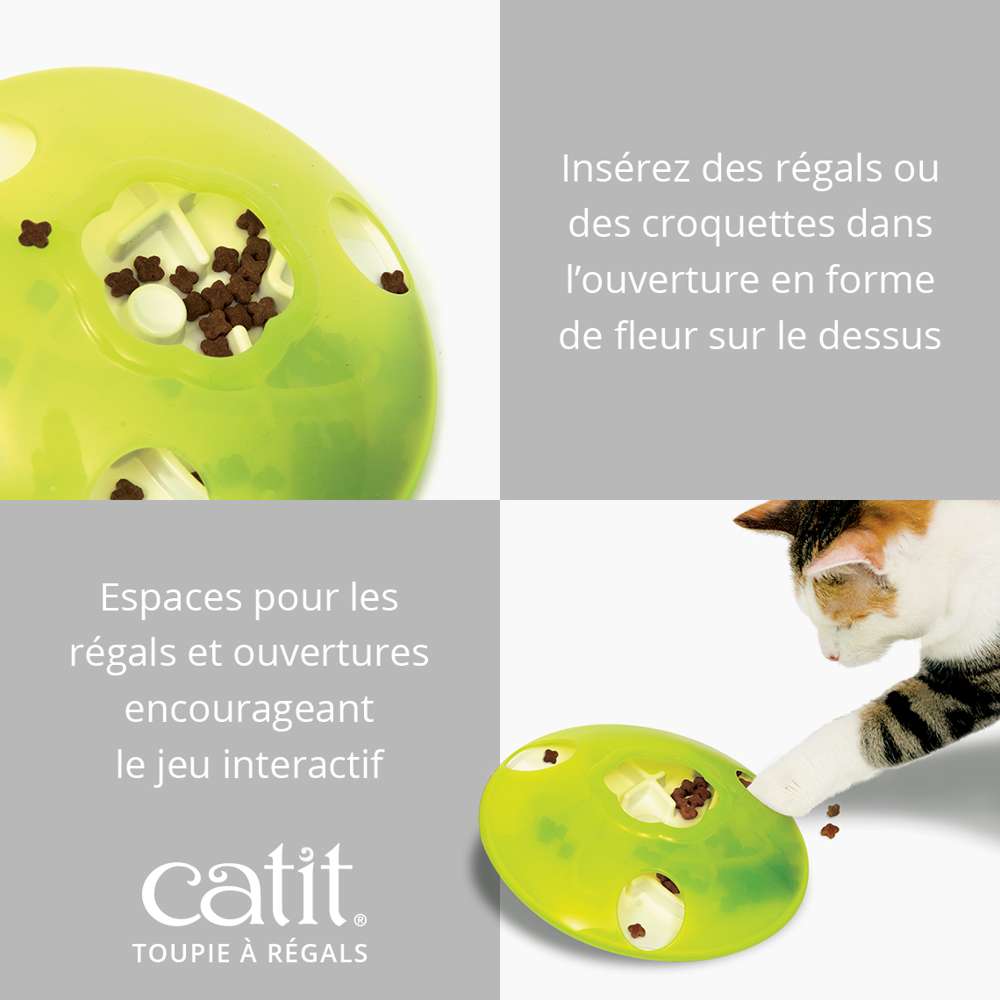 Jouet toupie - distributeur à friandises pour chat - Catit Play