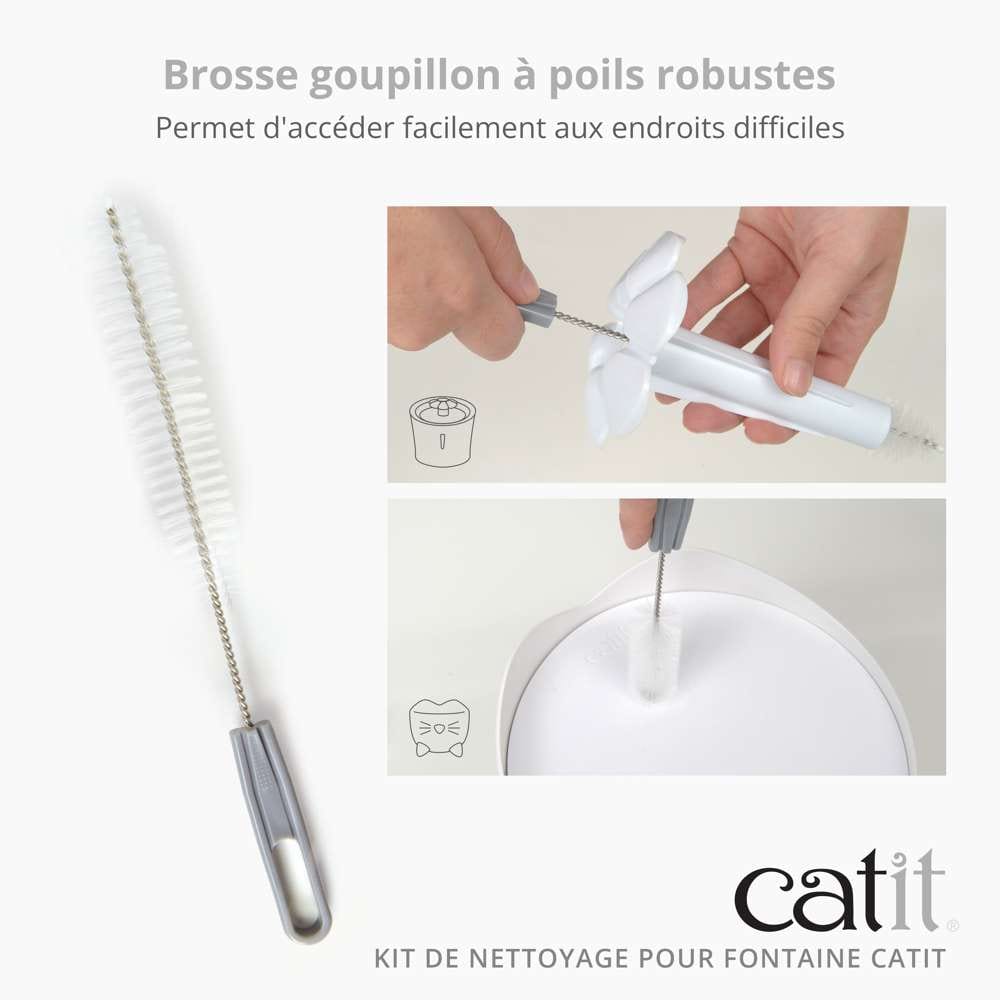 Kit de nettoyage pour fontaine à eau pour chat avec Fleur - Catit