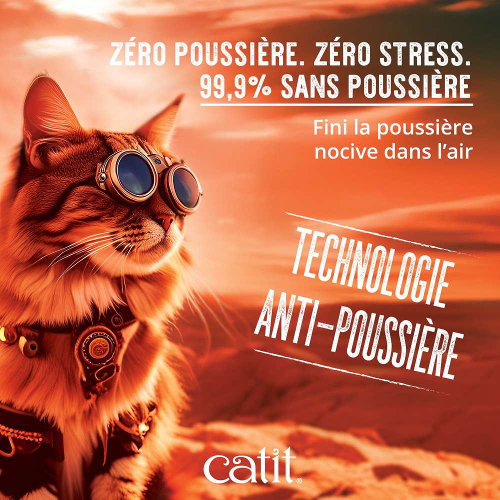 Litière agglomérante pour chat en cosses de pois recyclées - Catit Go Natural