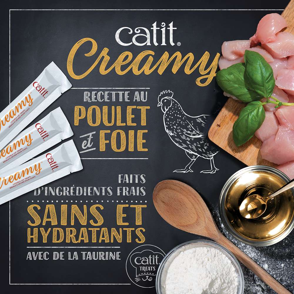 Friandises à lécher pour chat - Paquet de 50 - Catit Creamy
