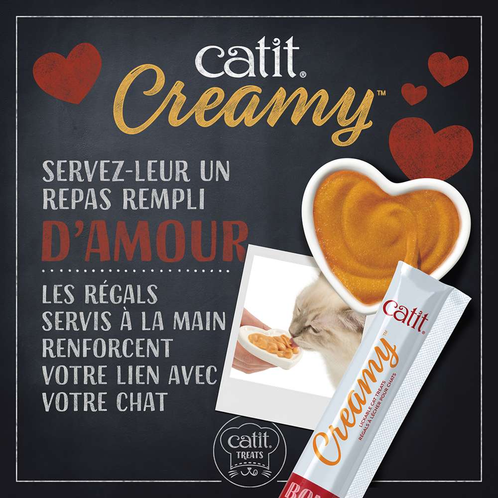 Friandises à lécher pour chat - Paquet de 50 - Catit Creamy