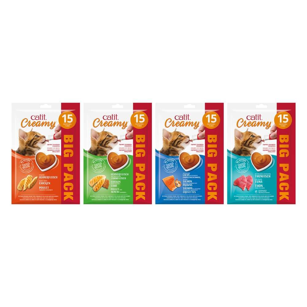 Friandises à lécher pour chat - Paquet de 15 - Catit Creamy