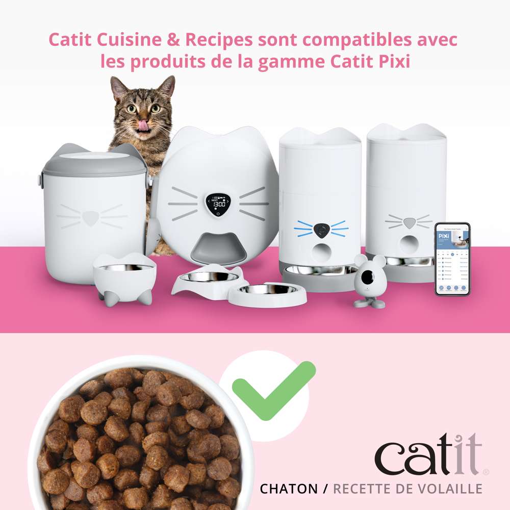 Croquettes pour chaton Volaille sans céréales - Catit Recipes