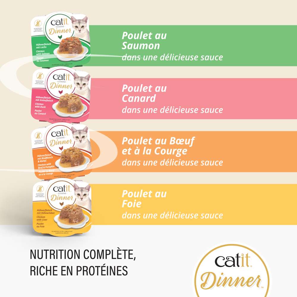 Terrine de poulet pour chat - 75g - Catit Cuisine Dinner