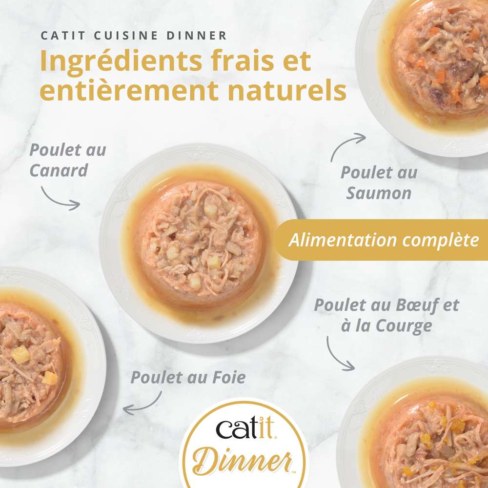 Terrine de poulet pour chat - 75g - Catit Cuisine Dinner